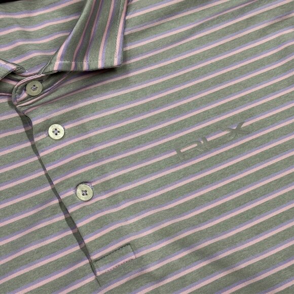 NWOT RLX Ralph Lauren Polo Golf Shirt Stretch Short Sleeve Striped XXL - Picture 3 of 7